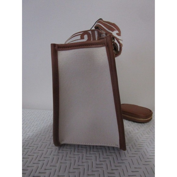 NWT Steve Madden Viral Tik Tok Bag Purse Bwebber Canvas Creme Brown - Picture 9 of 15